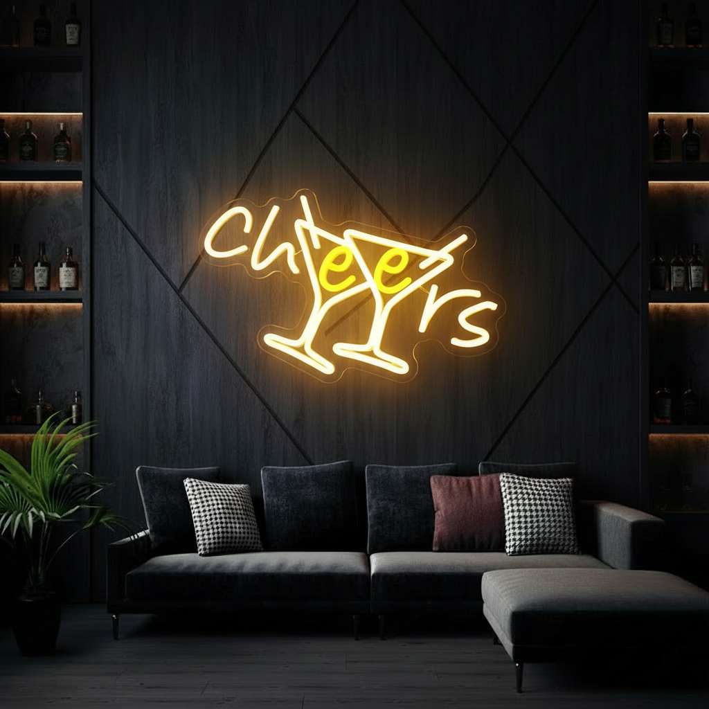 Cheers Neon Sign for Pub Party Club Bar Decor