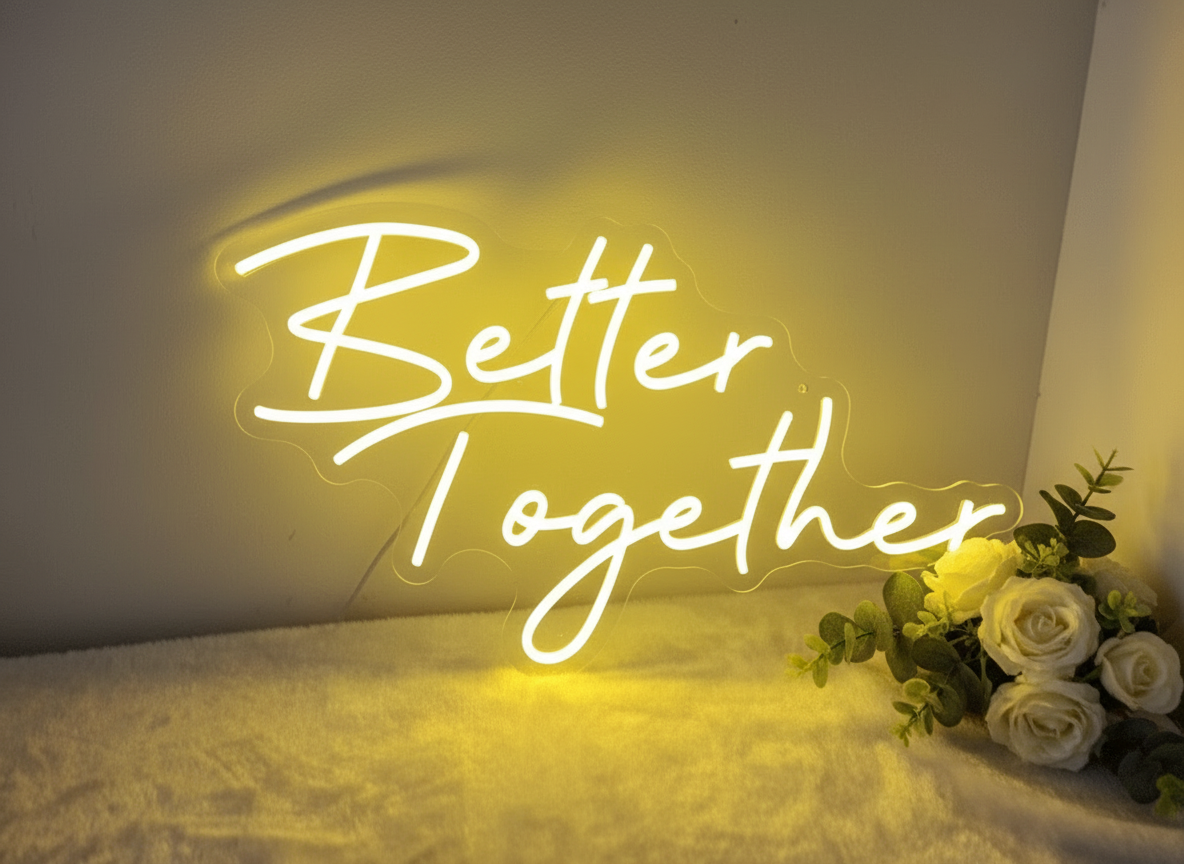 Better Together Neon Sign for Wedding  Party Decoration