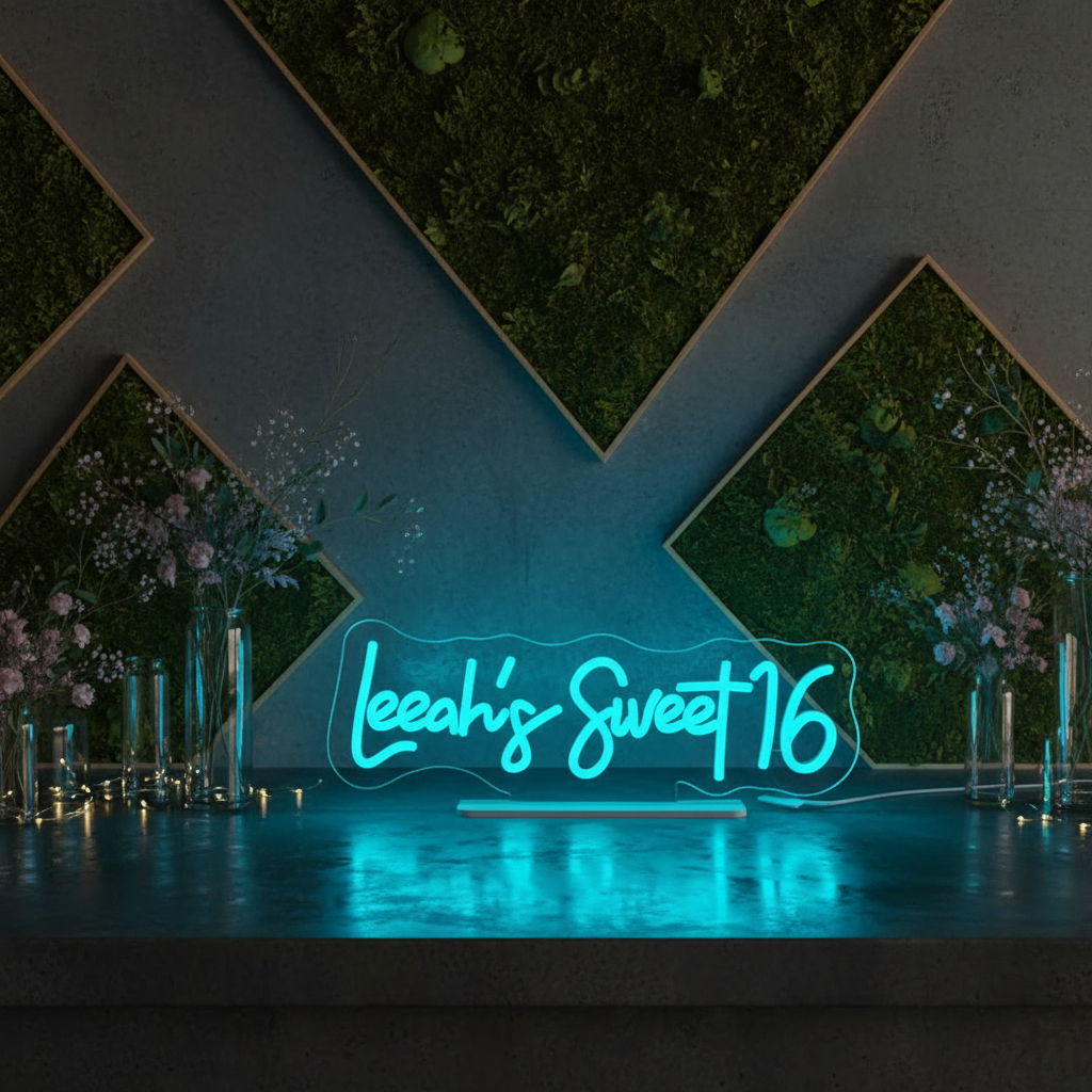 Custom Name Sweet 16 Neon Sign Birthday Party Neon Sign