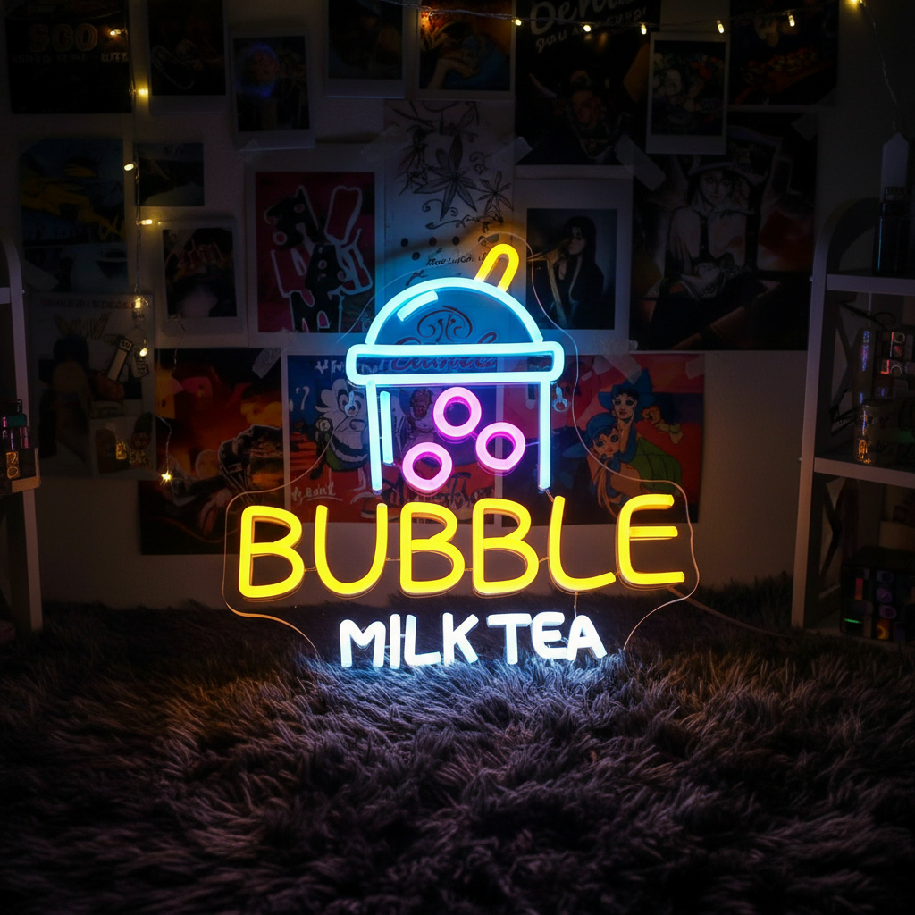 Bubble Milk Tea Neon Signs
