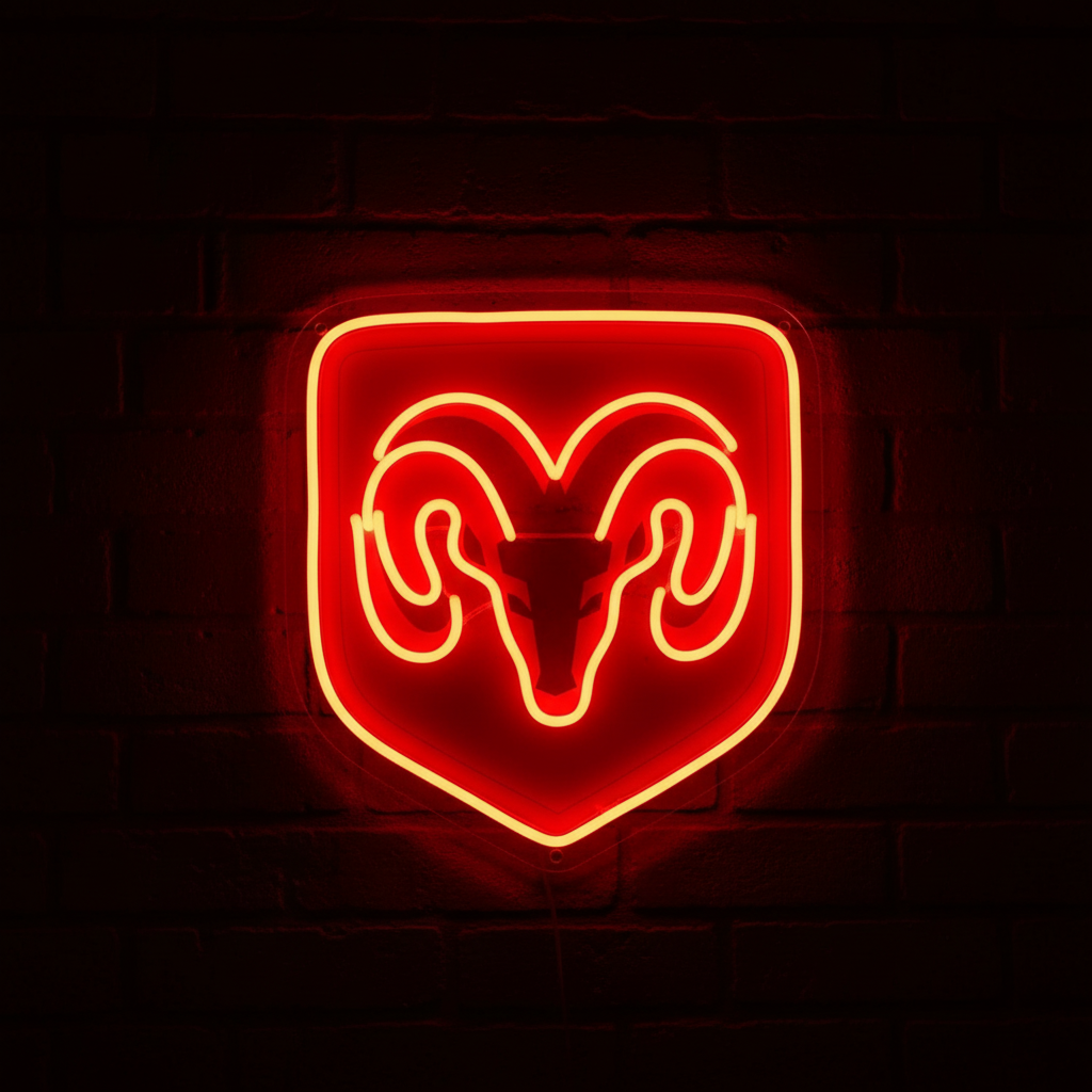 Dodge Logo Neon LED Sign Garage Man Cave Home Decor