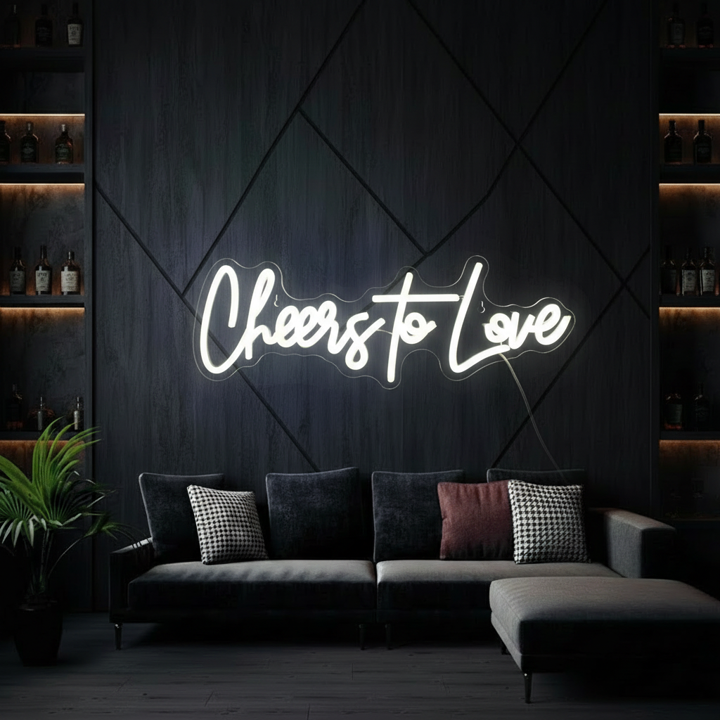 Cheers to Love Neon Sign