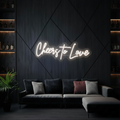 Cheers to Love Neon Sign