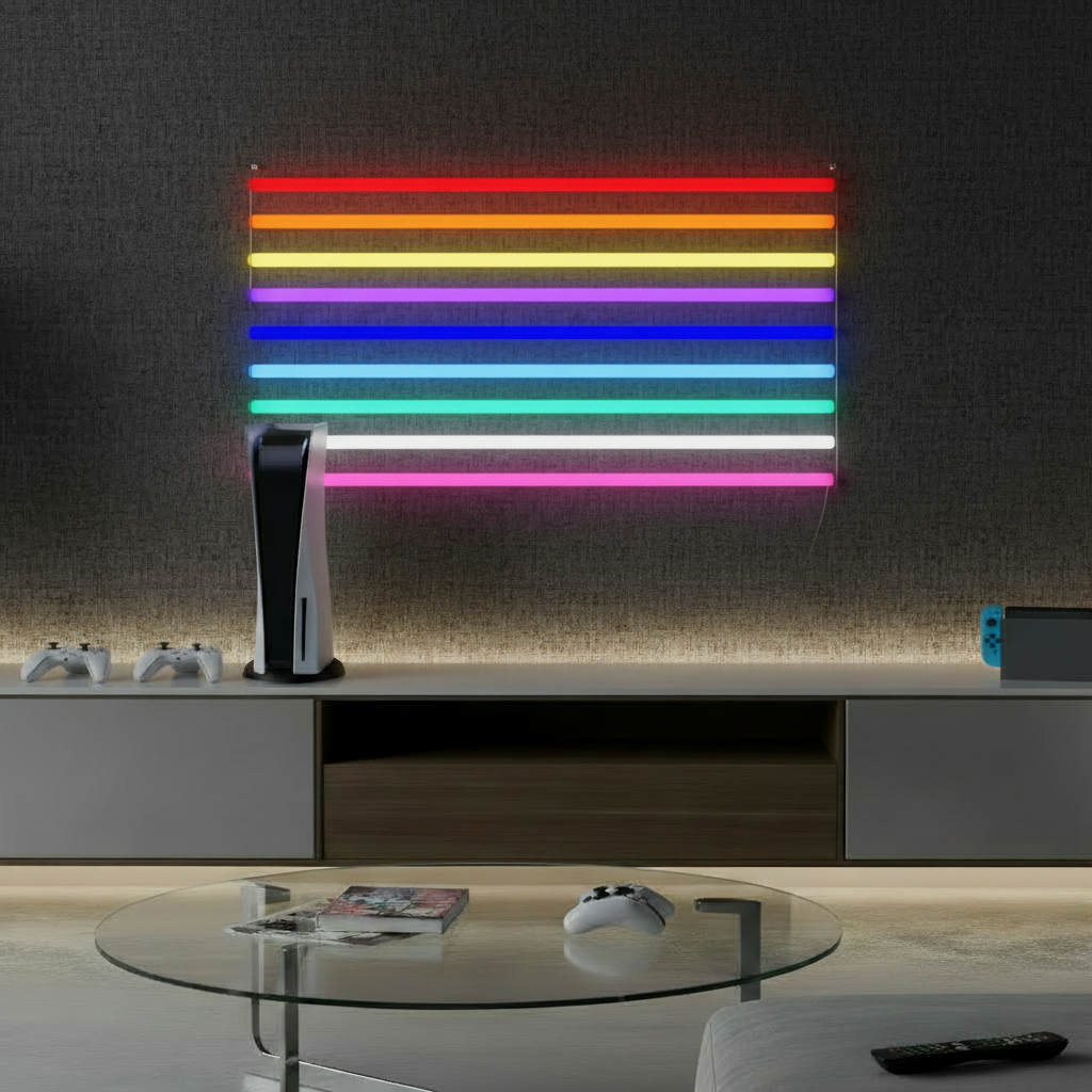 Games Console Blues Neon Sign for Gaming Room Decor