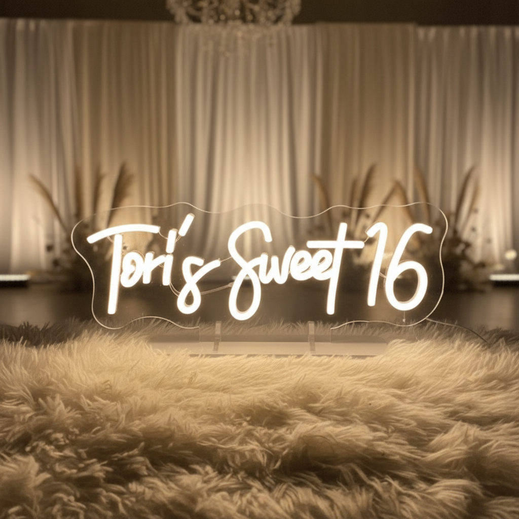 Custom Name Sweet 16 Neon Sign Birthday Party Neon Sign