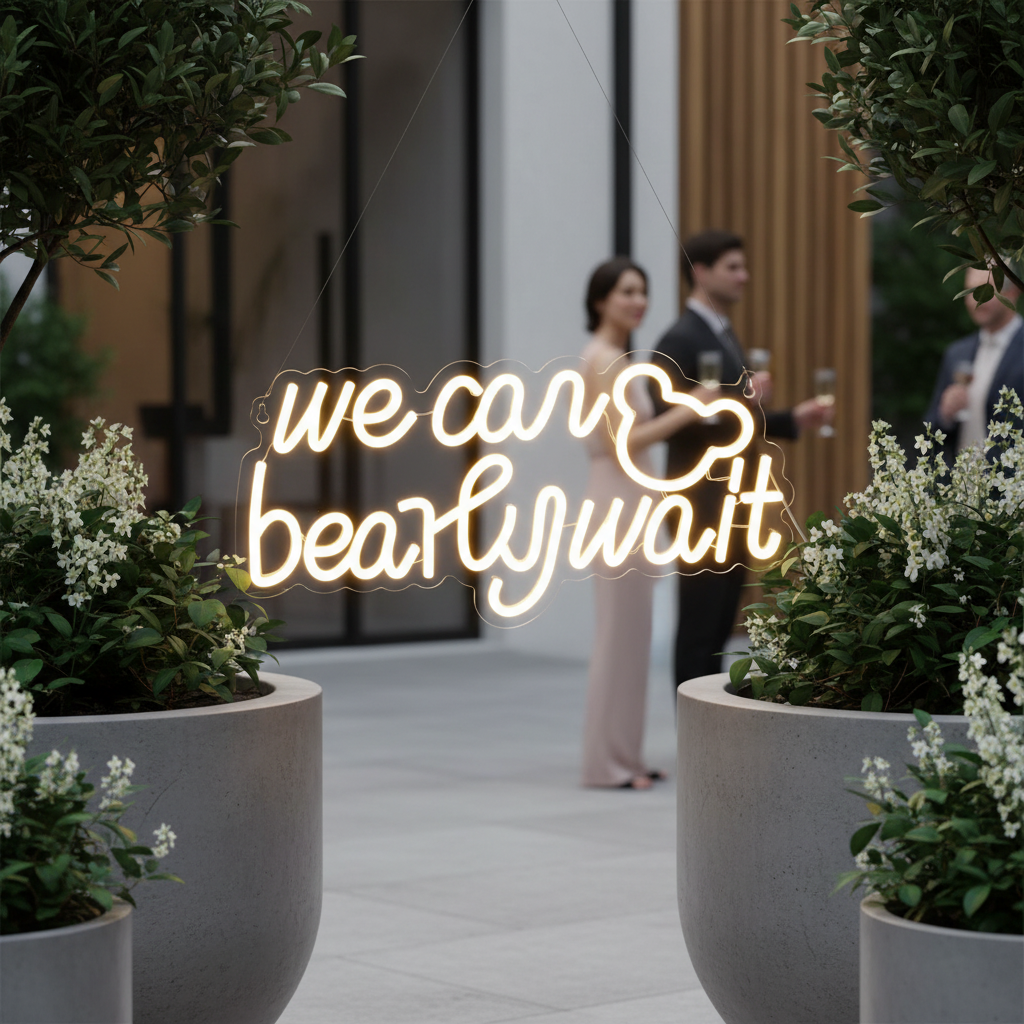 We Can Bearly Wait Neon Sign
