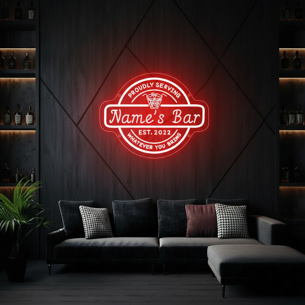 Personalized Bar Cocktail Beer Signs LED Neon Lights for Men Gifts