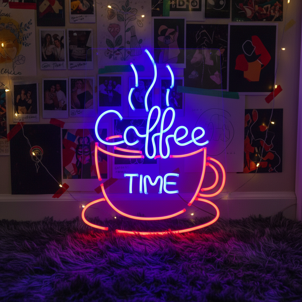 Coffee Time Led Neon Sign Shop Decor Sign