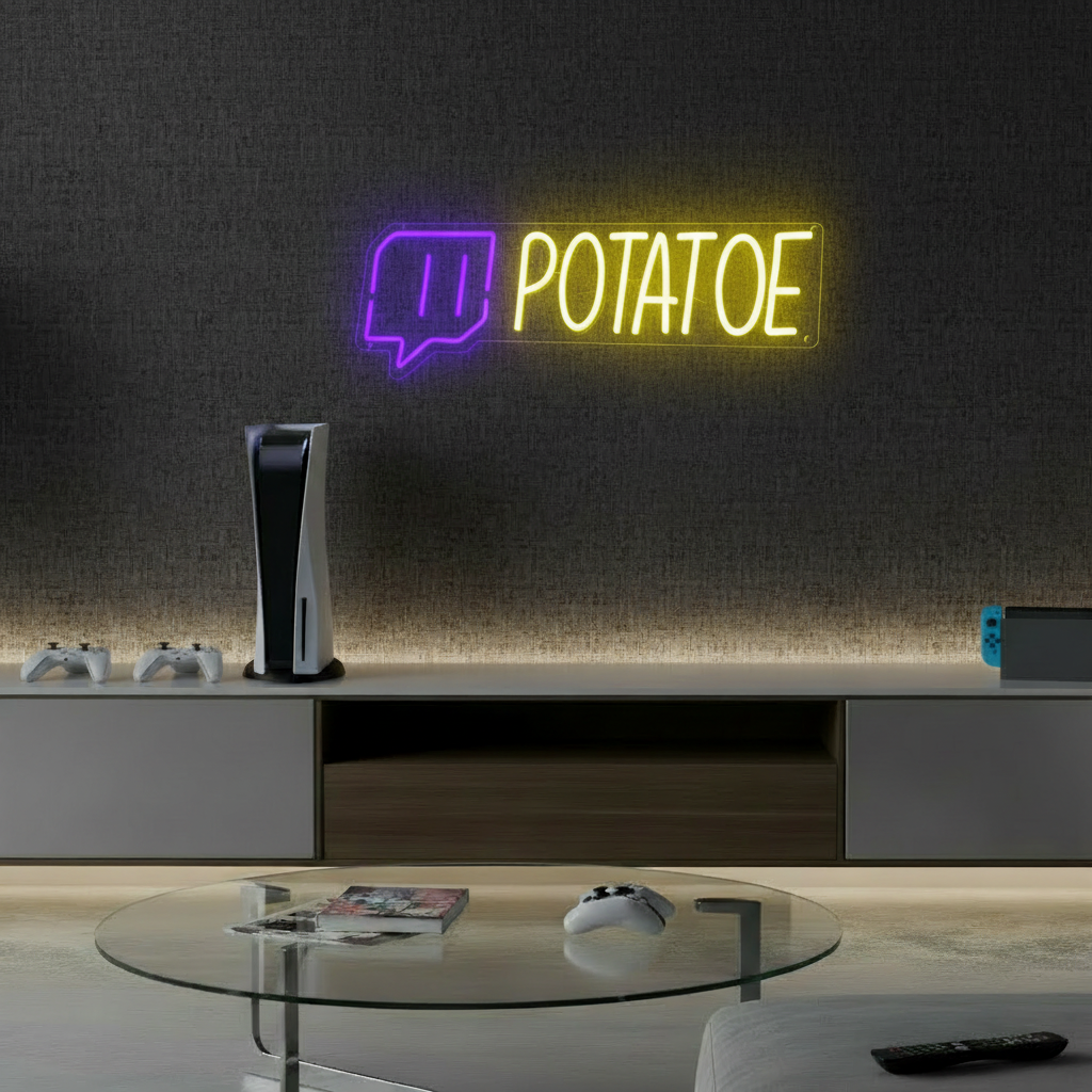 Custom Twitch Username Led Neon Sign Gaming Room Neon Sign