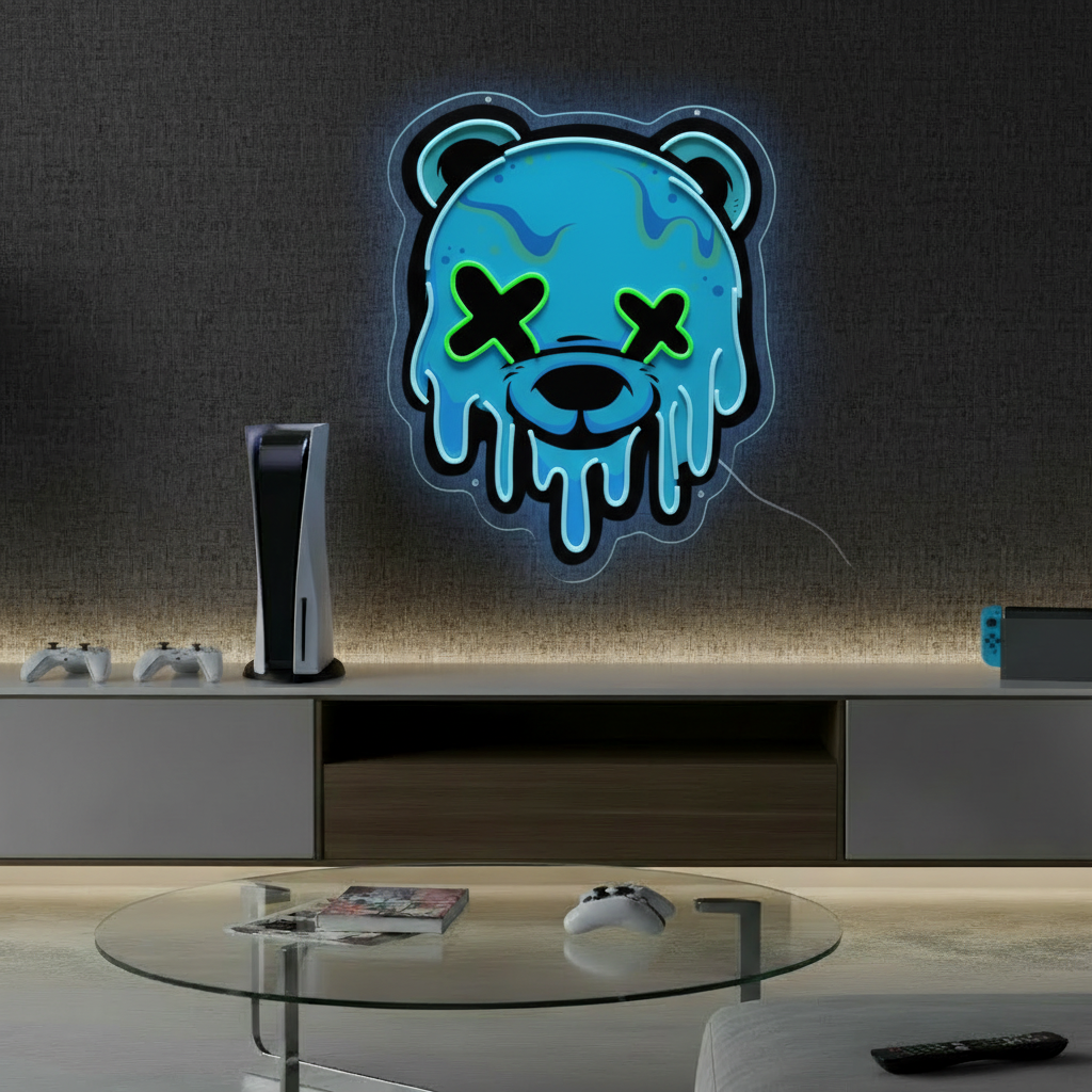 Ice Bear Head Led Neon Sign Home Decor Sign