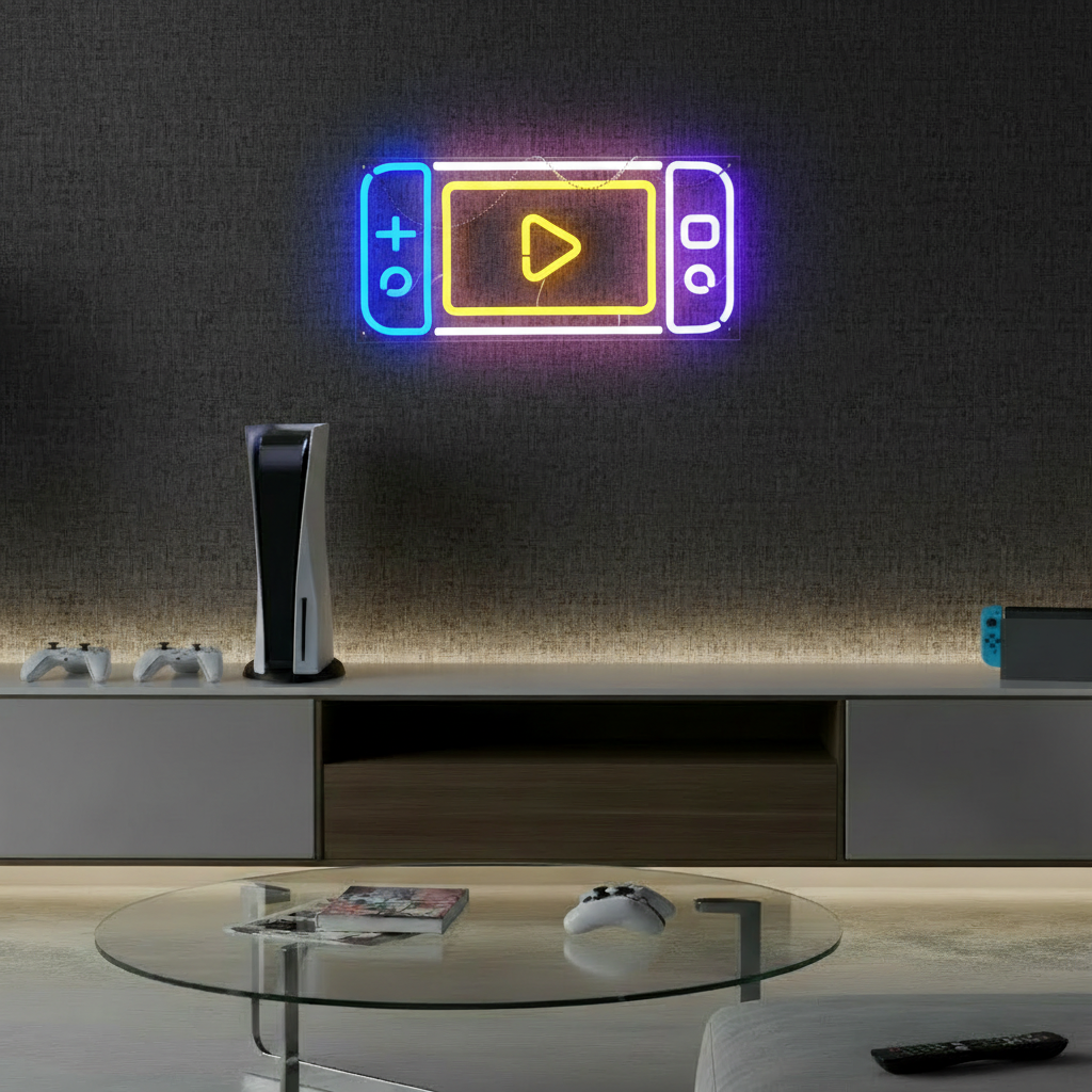 Game Switch Neon Sign For Gaming Room Decor