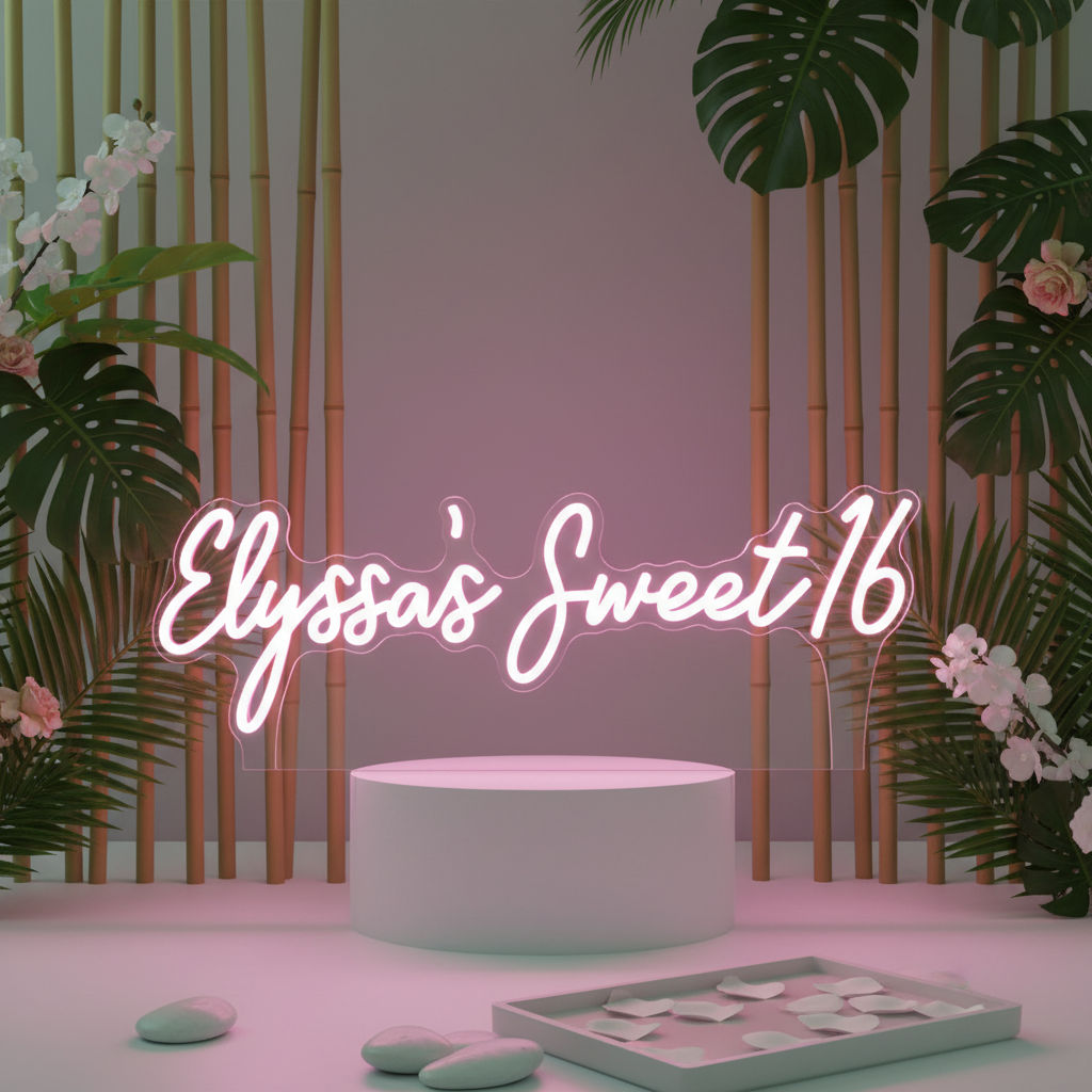 Custom Name Sweet 16 Neon Sign Birthday Party Neon Sign