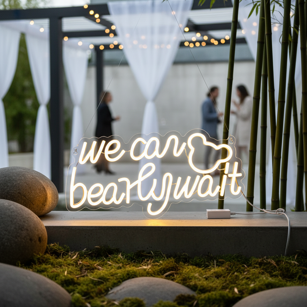 We Can Bearly Wait Neon Sign