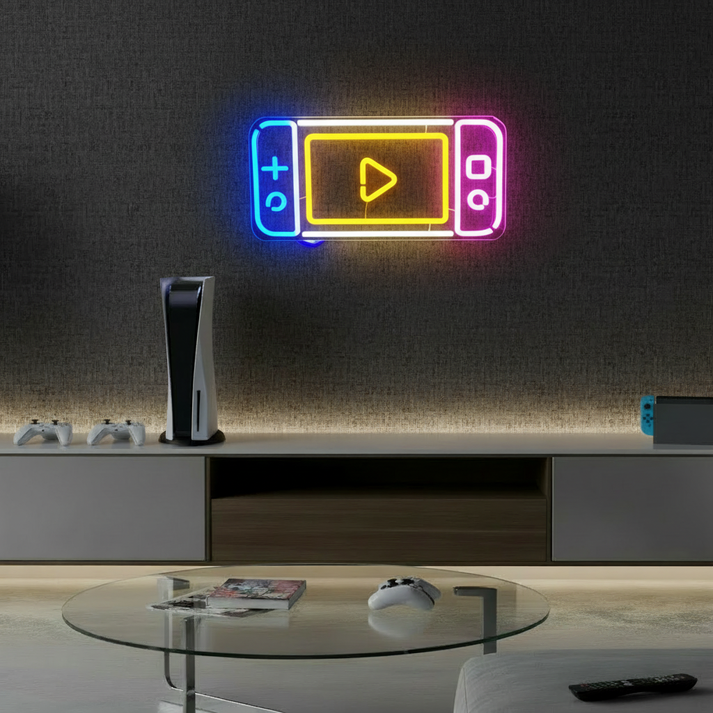 Game Switch Neon Sign For Gaming Room Decor