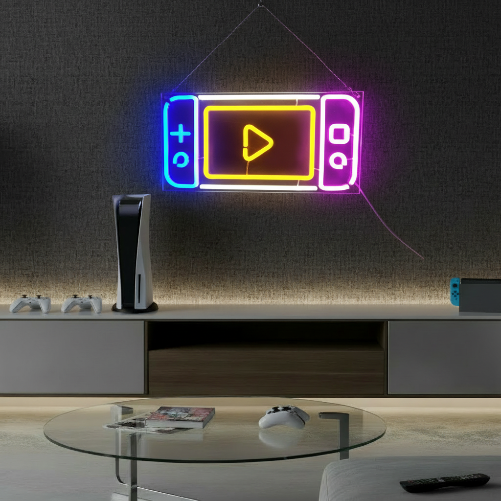 Game Switch Neon Sign For Gaming Room Decor