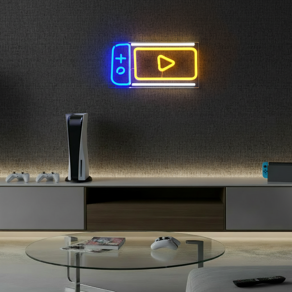Game Switch Neon Sign For Gaming Room Decor