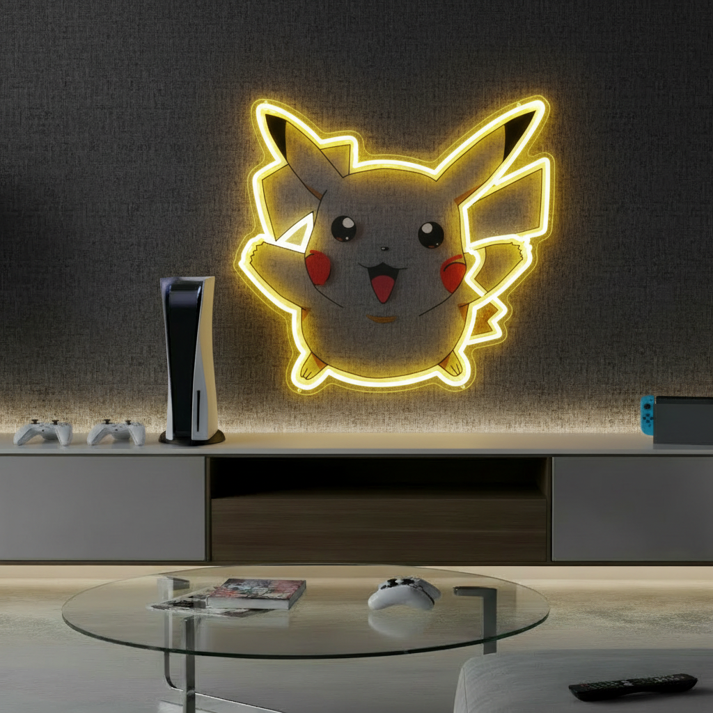 Cartoon Neon Artwork Sign Room Decor Sign