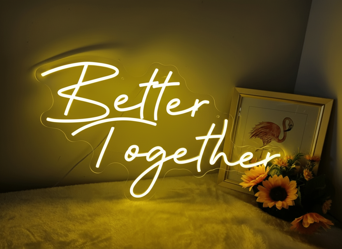 Better Together Neon Sign for Wedding  Party Decoration