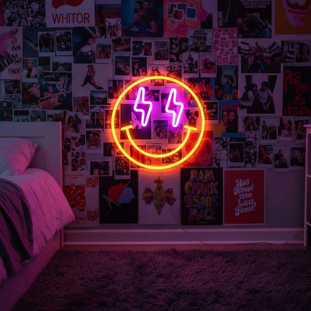 Smile Neon Sign for Shop&Home Decor