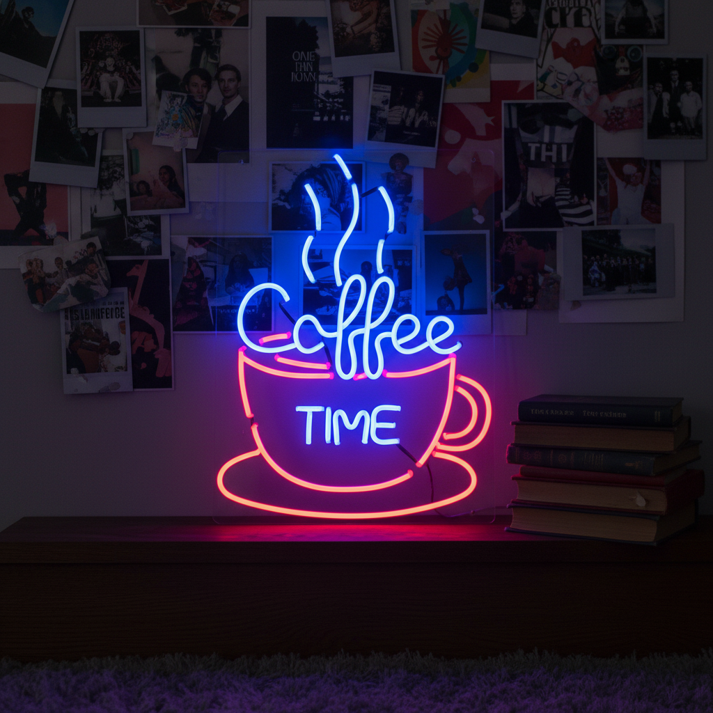 Coffee Time Led Neon Sign Shop Decor Sign