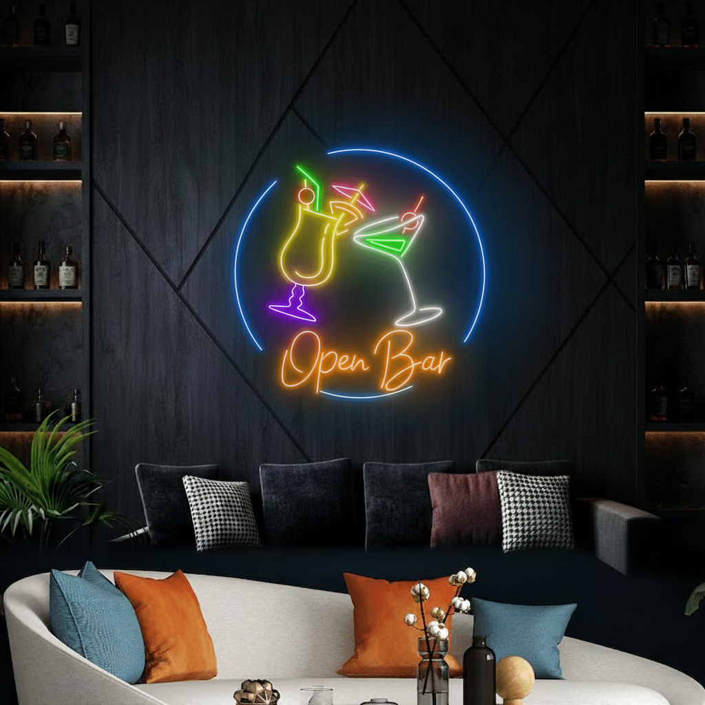 Cocktail Juice Fruit Neon Sign Light Bar Club Neon  Sign