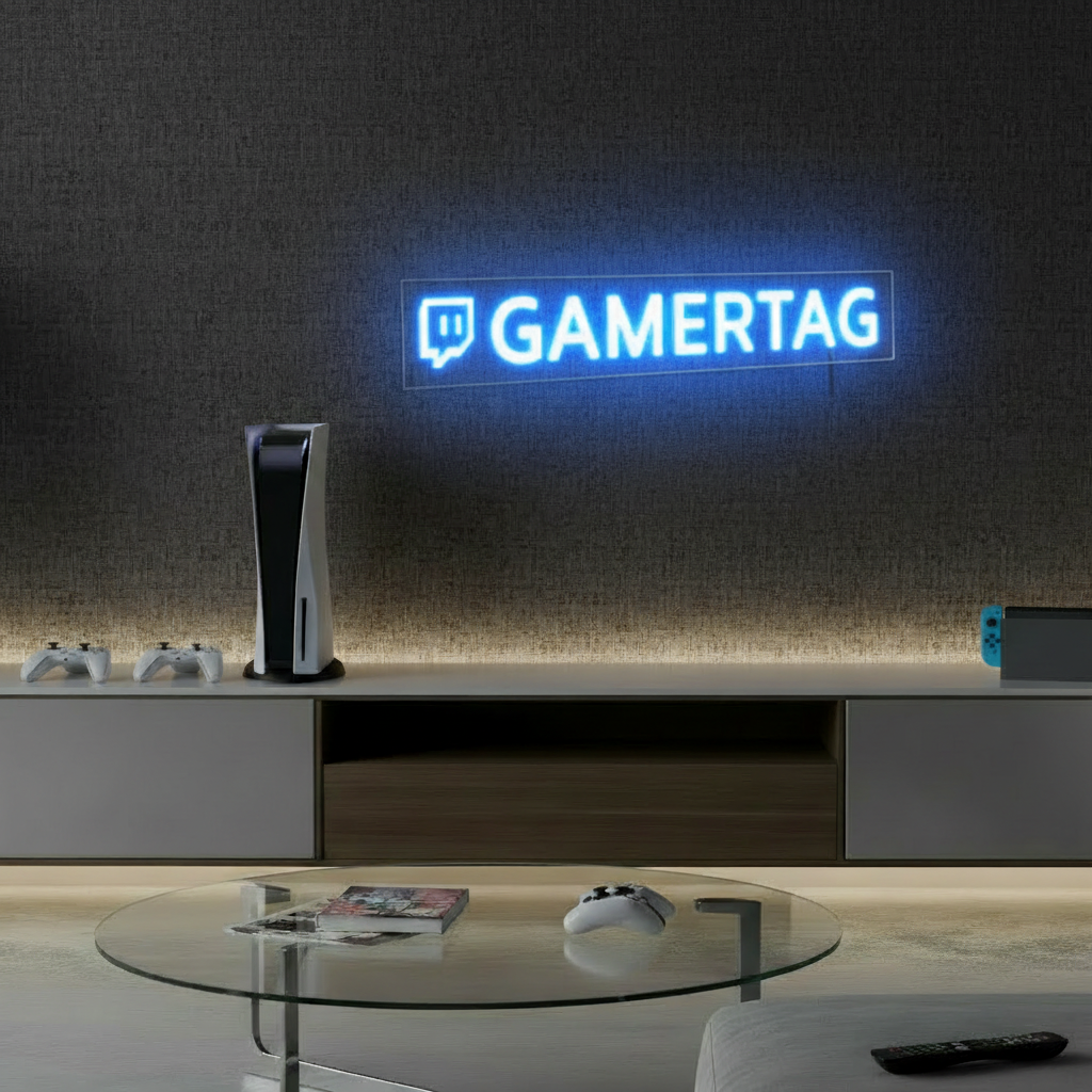 Custom Twitch Username Led Neon Sign Gaming Room Neon Sign