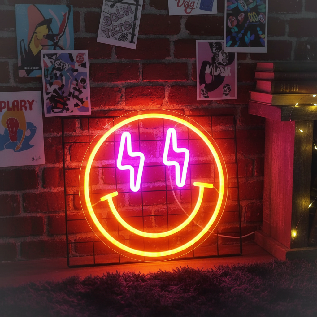 Smile Neon Sign for Shop&Home Decor