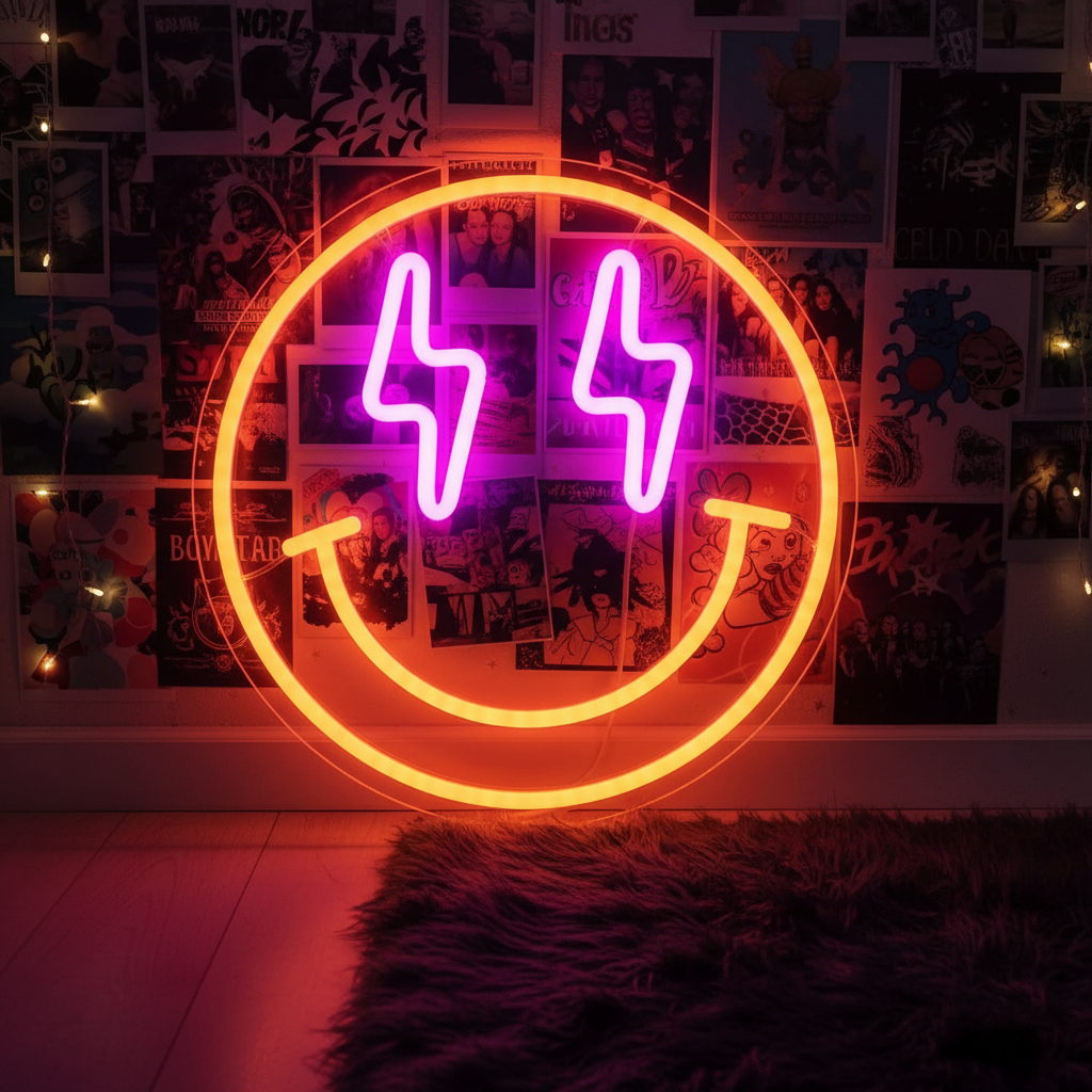 Smile Neon Sign for Shop&Home Decor