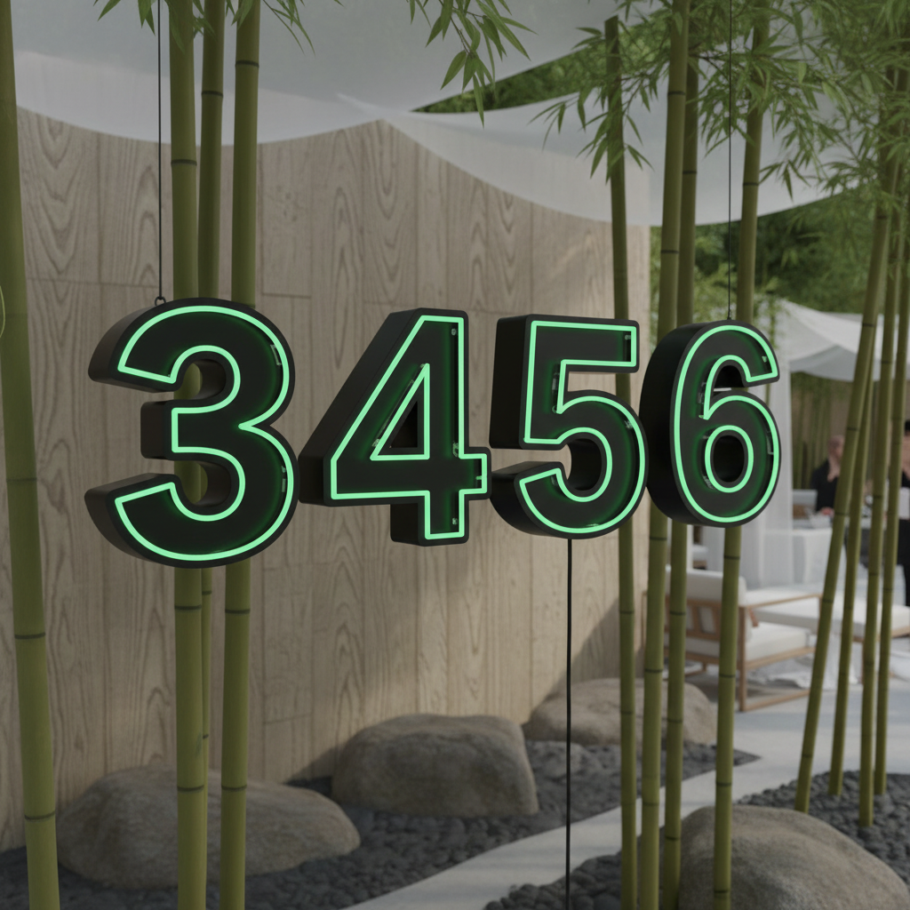 0 to 9 Number LED Neon Sign Wall Letters Light Party Decoration