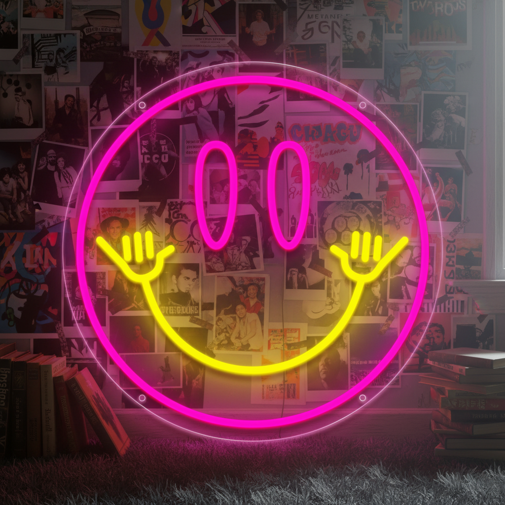 Smiley Face Neon Sign Led Neon Light for Wall Decor