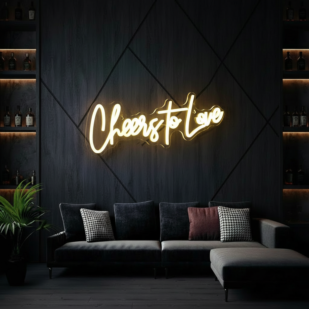 Cheers to Love Neon Sign