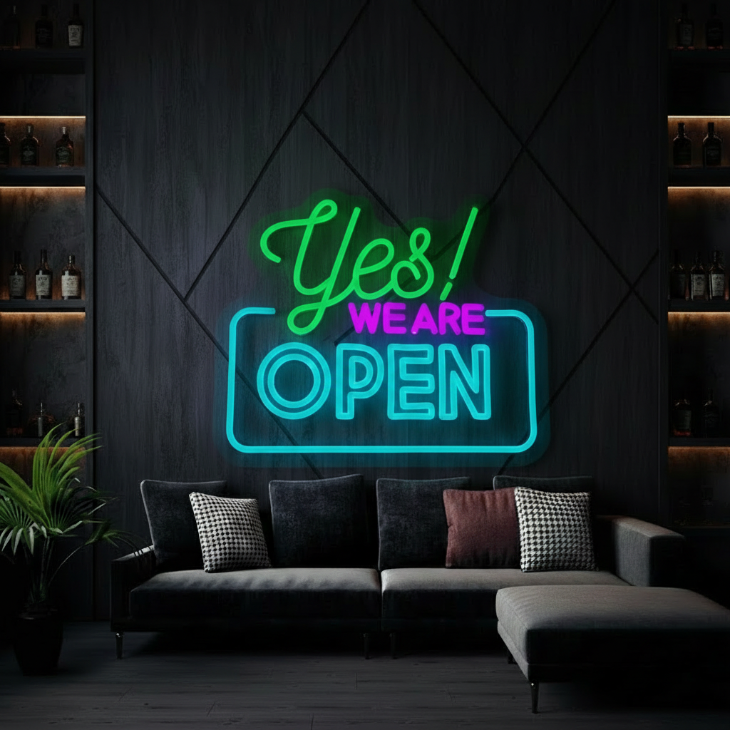 Yes Open Neon Sign Shop&Bar Open Led Sign